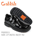 BOY BLACK SHINNY SHOES (CRABKIDS)