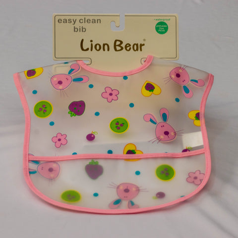 Soft plastic bib lion bear